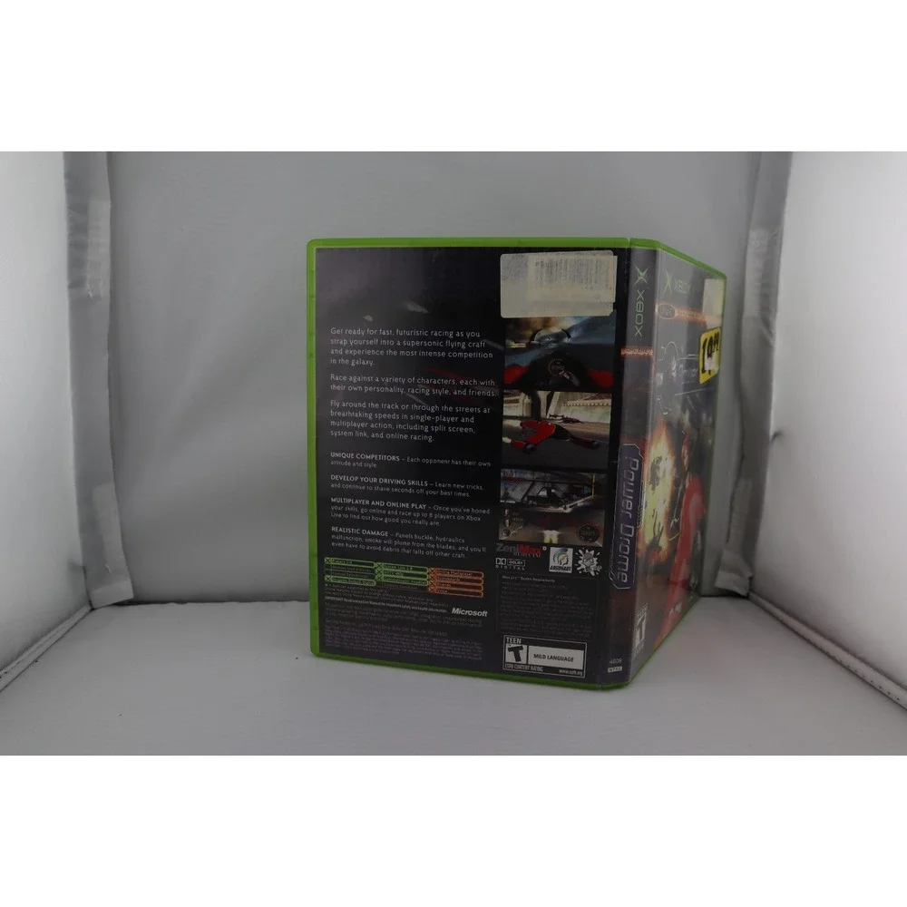 Powerdrome (Microsoft Xbox, 2004) Game and‎ Case Tested and Working Great Cond.